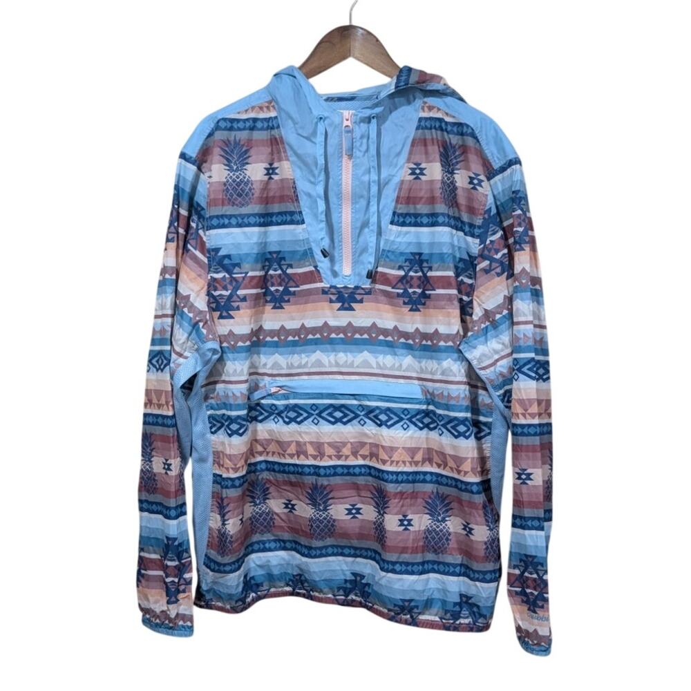 Chubbies Jacket Mens XL‎ Multicolor Pullover Windbreaker Pineapple Print Beach